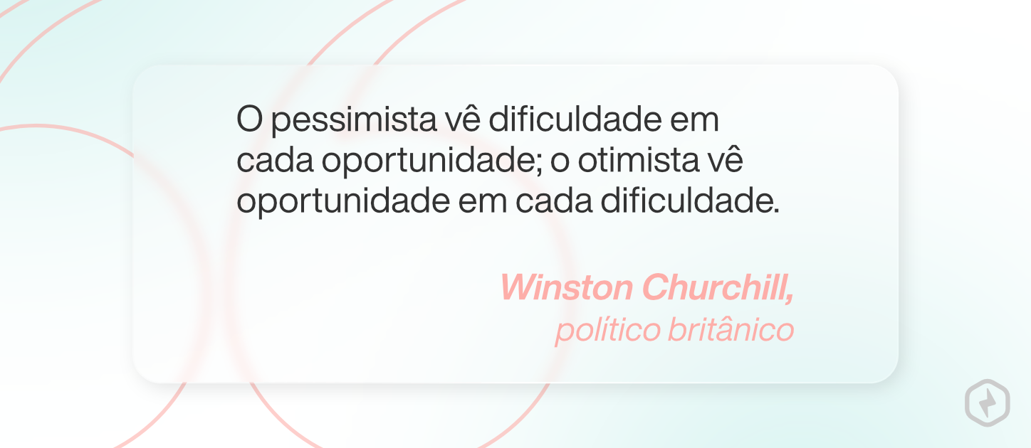 Frase de Winston Churchill, ex-primeiro ministro britânico